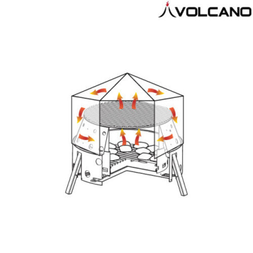 정품 Volcano Collapsible Grill Lid / 볼케이노화로대 전용리드 / 볼케이노 오븐